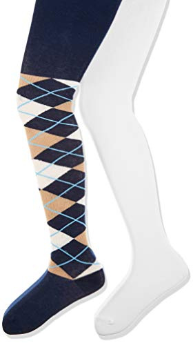 Playshoes Rutig och uni flickbyxa med komfortlinning (2-pack), Vit (original 900), 122/128 cm