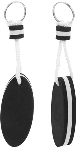 LIOOBO 2 Paket Eva schwimmende schlüsselring Wasser schwimmende schlüsselanhänger für kajak kanu Marine nautisch bootfahren Schwimmen Strand Outdoor-Sport schwarz