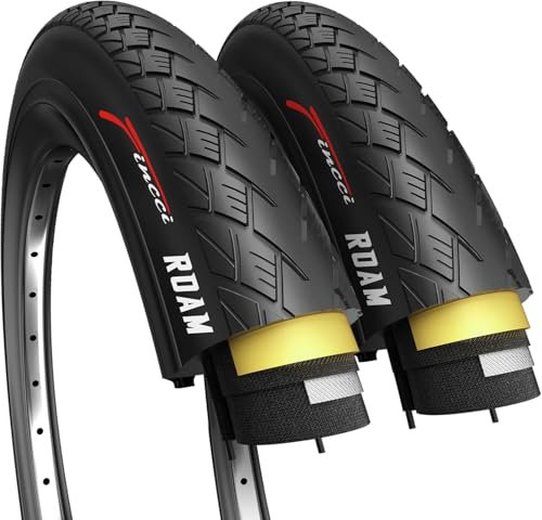 Fincci Fahrradreifen 28 Zoll - Paar Rennrad Reifen 700x32c mit 1 mm Pannenschutz, 30 TPI, Roam Unplattbar Fahrradmantel 28 Zoll für Rennrad, Stadtfahren Tourenrad Race Bike - 2er Komplett 32-622