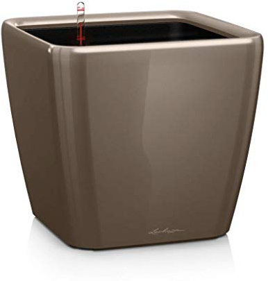 Lechuza Pflanzgefäß Quadro LS 35 Taupe Hochglanz 16165