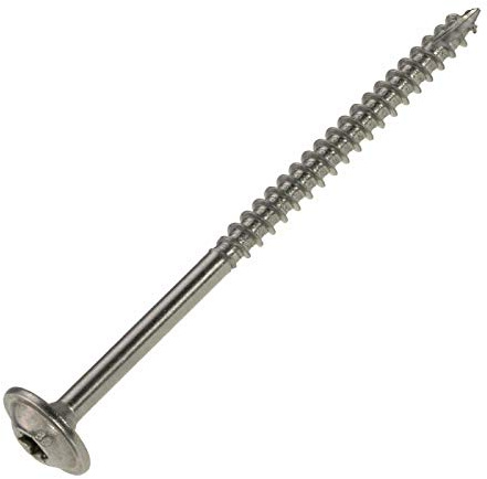 Tellerkopfschrauben 5 x 80 mm, Edelstahl A2-100 Stück, TX 25, ETA Zulassung, Teilgewinde