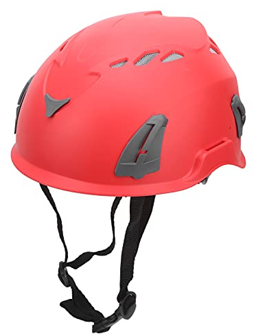 Climbing Safety, Portable Practical Climbing Helmet Adjustable with Removable Thick Inner Lining for Outdoor Mountaineering for Rock Climbing(red)