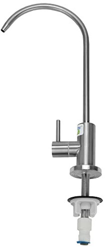 TWaLa Wasserhahn Armatur Edelstahl Kombi Set für Osmose Umkehrosmoseanlage RO und Wasserleitung Spühlbecken Flexschlauch 3/8 AG