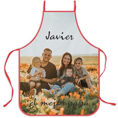 Wanapix| Kochschürze Personalisiert mit Foto und Text | Grillschürze | Küchen Schürze | Personalisieren Sie 100% der Oberfläche