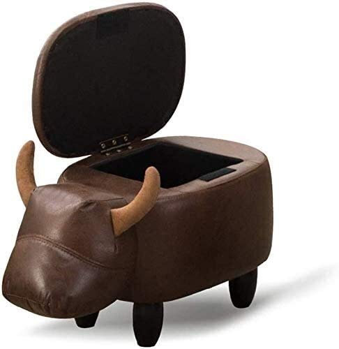 FEHUN Tabouret Multifonctionnel Tabouret de Repose-Pieds Tabouret d'animaux Tabouret à Pied Tabouret de Maquillage Elephant Shape Chaussure Banc de la Maison Décoration avec éponge Bois (Color : A3)