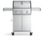 BURNHARD 3-Brenner Gasgrill FRED Basic Series 3 inkl. Gusseisen-Grillrost, Grillabdeckung, Edelstahl Grillwagen + klappbare Seitentische