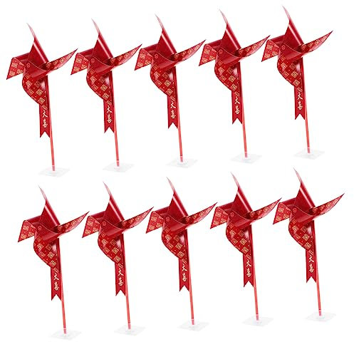 Gadpiparty 10pièces Lot de Moulins à Vent Papier pour Décoration De Jardin Mariage Et Pelouse