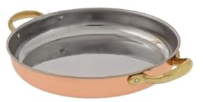 ich-zapfe.de Poêle en cuivre - et Laiton, avec poignées, 16cm