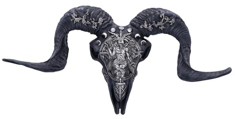 Nemesis Now Baphomet's Veneration Skull Wall Plaque 53cm, Resin, Hanging Baphomet Skull Wall Plaque, Baphomet Décor, Mythical Goat Skull Ornament, Cast in the Finest Resin, Expertly Hand-Painted