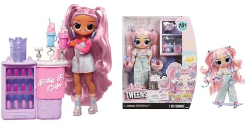 L.O.L. Surprise! OMG Sweet Nails - Kitty K Café & Tweens - Modepuppe Flora Moon - mit über 10 Überraschungen und Fabelhaften Accessoires - Toll für Kinder ab 4 Jahren