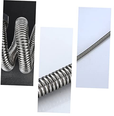 HOMSFOU Edelstahlwellschlauch Für Warmwasserbereiter Flexibler Metallwellschlauch Silberfarben Vibrationsdämpfend Korrosionsbeständig Installieren