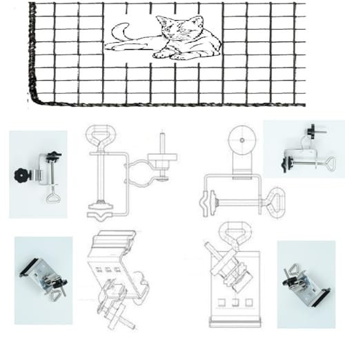 Aktion - Schutznetz - Edelstahlhalter für Katzennetze. Zur Befestigung von Stäben bis 38 mm aus Stahl-Zum aktuellen Test-Preis Made B. Württemberg