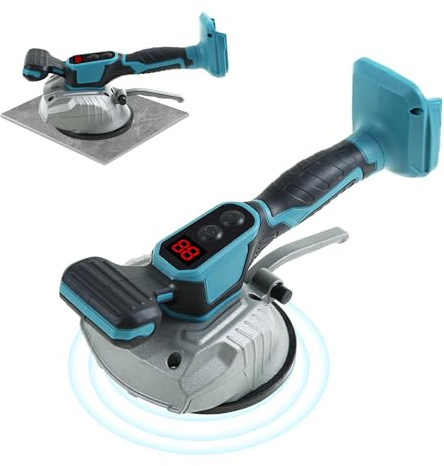 Outil de vibration pour carrelage compatible avec batterie Makita 18V/21V, machine à carreler sans fil à main avec 8 vitesses et affichage numérique pour carrelage de sol et mural (batterie non