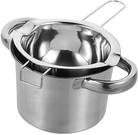 OFFSCH Set Di Pentole A Bagnomaria in Acciaio Inox Pentola Per Sciogliere Cioccolato E Formaggio Utile Per Riscaldare Burro Olio E Latte