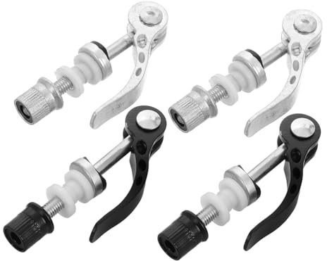 TOGEVAL 4pcs Fixed Bicycle Seatpost Clamp Quick Release Seat Rod Screw Aluminum Alloy for Folding Mountain Bikes