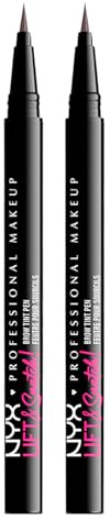 NYX Professional Makeup Lift and Snatch Brow Tint Pen Augenbrauenstift 10 Black Wischfest Transferfest Langanhaltend bis zu 16h Laminiereffekt - 2 Augenbrauenstifte
