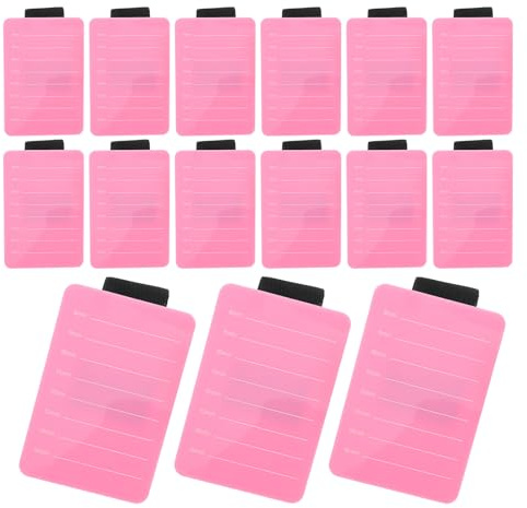 Ipetboom 15 Ensembles Support pour Extensions de Cils avec Plateau Acrylique Blanc Organisateur de Faux Cils avec Échelle Outil de Pose pour Visibilité