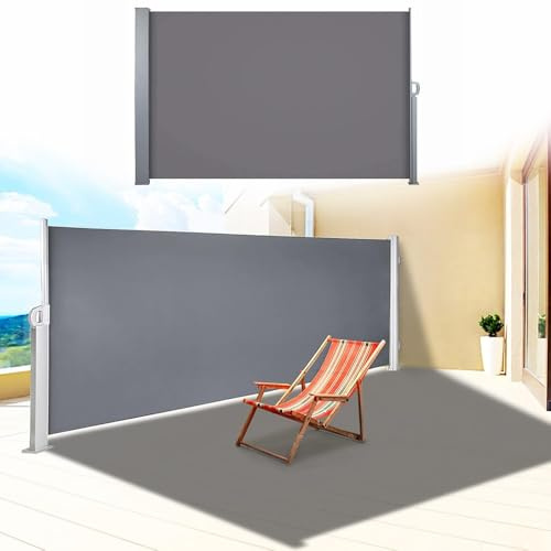 Retractable Outdoor 118x63 - Waterproof Side Awning UV-Resistant Room Divider for Patio Deck & Garden - Enhance Privacy & Style