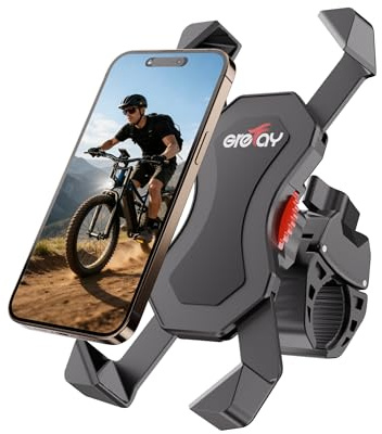 Grefay Cykel mobiltelefonhållare universell motorcykel mobiltelefonhållare för 3,5–6,8 tums smartphone med 360° roterbar för vägcykel MTB Scooter för iPhone 17 16 15 14 Pro Max Plus