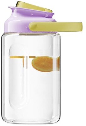 Airtight Fridge Pitcher, Juice Container Jug, 11.81x7.09x5.51 Inches Drink Pitcher with Filter and Handle, Fridge Jug, Pitchers with Lid Design, Container for Milk Iced Tea Lemonade Beverages