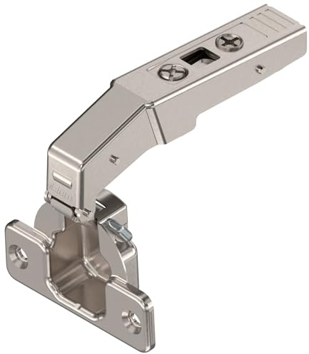 Blum Inc. 79T9550 Clip Top Inset Screw-On Blind Corner Cabinet Door Hinges with 95-Degree Opening Angle and Self Close Function, Nickel Plated