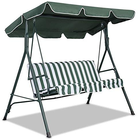 DYHQQ Replacement Canopy for Swing Seat 2 & 3 Seater Sizes Hammock Cover Top Garden Outdoor,Green,195x125cm(77x49'')