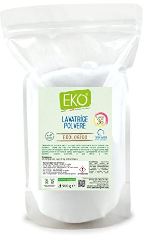 Eko Detersivo Lavatrice Polvere 900g Busta - 36 Lavaggi, Ecologico