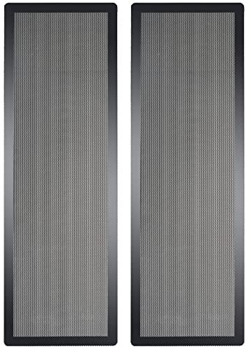360mm x 120mm Computer Case Fan Dust Filter PC Mesh Filter Cover Grills with Magnetic Frame, Black Color (2 Pcs)