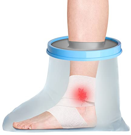SUPERNIGHT Housse étanche pour plâtre de pied pour douche et bain, protection de pied réutilisable pour plaies de pied et de cheville, protection de bandage pour sac de plâtre pour pied de spectacle