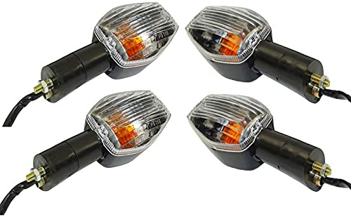 Frecce Moto 4pcs Segnali di svolta posteriore anteriore Segnali lampadina Fit Utilizzo for Honda CBR929RR CBR954RR CBR600F4 CBR600F 4i CBR 929 954 600 RR F4 F 4i Frecce Led Moto (Color : Clear lens)