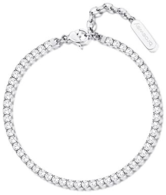 Brosway Bracciale Donna, Bracciale Tennis in Acciaio | Collezione Desideri - BEI080