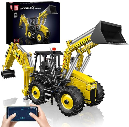 Mould King 17036 Bagger Gabelstapler Engineering Fahrzeug Bulldozer Kran Technik Modell Klemmbausteine Spielzeug Fernbedienung Bausatz Geschenk