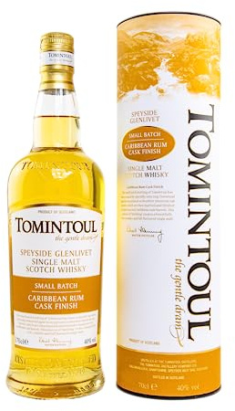 Tomintoul | Single Malt Scotch Whisky | Carribbean Rum Cask Finish | Small Batch | Mit exotischen Hauch Kokos | 40% vol. | 700 ml