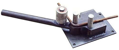 fuLNes Metall-Rollenbieger, Rohrbieger 4MM-14MM Manueller Stahlstangenbieger, tragbares Biegewerkzeug für Bewehrungsstäbe im Baugewerbe. Biegemaschine für verformte Stangen kann genau markiert Werden