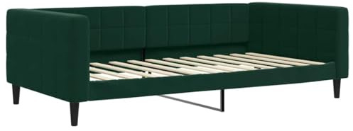 vidaXL Tagesbett Dunkelgrün 100x200 cm Samt