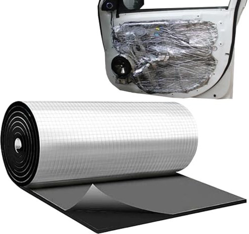 Lot de 1/4 tapis d'isolation phonique pour voiture, en coton