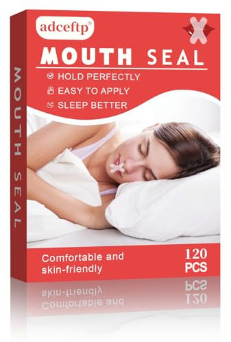Mouth Tape for Sleeping, 120 Pieces Mouth Tape, Snoring Plasters, Sleep Mouth Tape to Improve Night Sleep, Helps Against Snoring, Developing the Habit of Nasal Breathing.