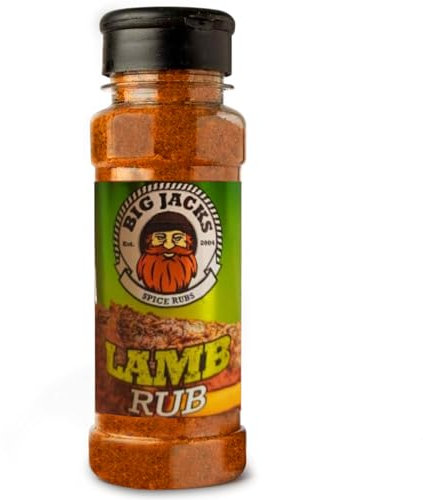 Big Jacks Lamb BBQ Rub - Aromatic Coriander, Spicy Chili Pepper & Cinnamon Blend for Grilled & Slow-Cooked Lamb - Premium Seasoning for Lamb Chops & Kebabs - Ideal gifts for dads 200ml