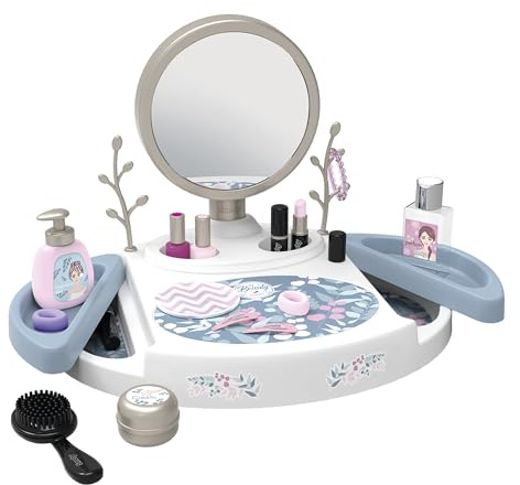 Smoby - My Beauty Studio - Coiffeuse Beauté pour Enfant sur Table - Coiffure + Onglerie + Maquillage Factice - 15 Accessoires - A Partir de 3 Ans - Fabrication Française