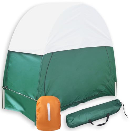 KIBO Garden Bike Storage Tent - Upgraded Waterproof Cover - Outdoor Bicycle Storage for All Types of Bikes and Bicycles - Includes Waterproof Backpack Cover