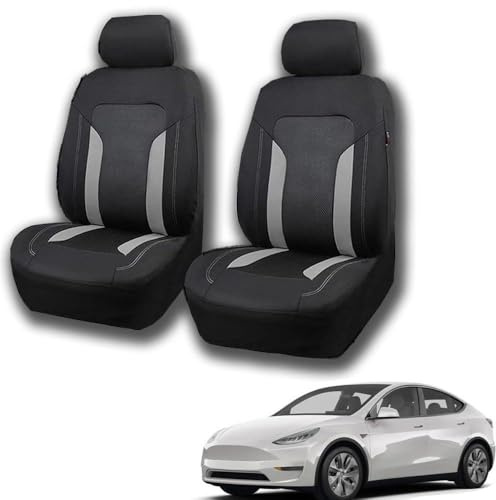 WHXZQ Stoff Sitzbezüge,Für Audi A3 (8P) 2003-2011 Autositzbezüge,Sitzbezüge Auto Vordersitze in Premium Design,Schonbezüge für Autositze Vorne.,D-Grey