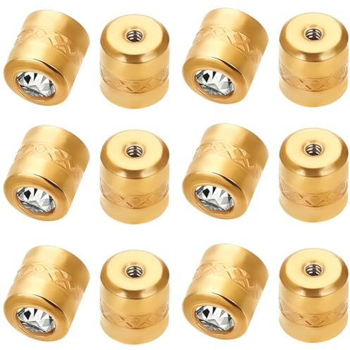 Beebeecraft 1 Caja de 20 Piezas de Cierres de Rosca para Pendientes de Acero Inoxidable Chapado En Oro de 14 Quilates con Circonita Cúbica Pequeña Repuesto Seguro Y Cómodo Cierres Planos para Hacer