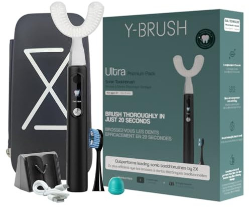 New Y-Brush Ultra Premium 2025 - Sonic Toothbrush 6 Brushing Modes - 6-Month Battery with USB-C, Advanced Plaque Removal, Whitening Technology, Clinically Proven - Adult