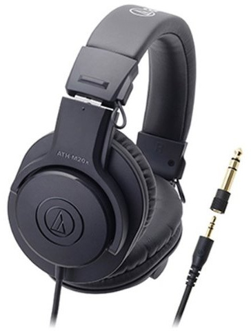 Audio-Technica ATH-M20x Closed Dynamic Professional Monitoring Headphones Black