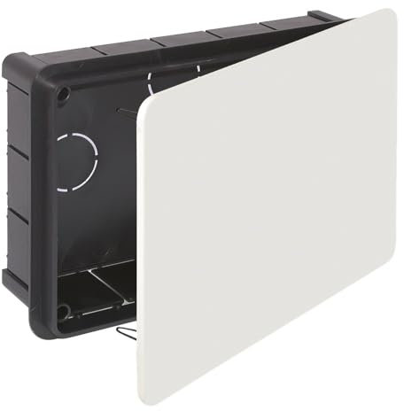RASMACOR | Scatola registro da incasso 200 x 130 x 60 | Coperchio con artigli metallici | Scatola da incasso elettrica 200 x 130 | Profondità 60 mm. 20 ingressi adatti per tubi di Ø 32 mm