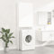 Unity Mobile per Lavatrice Asciugatrice Armadio Mobiletto Bagno Salvaspazio Bianco 64x25,5x190 cm