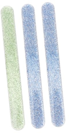 Kit de 3 Limas de Uñas de Nanovidrio para Pulir y Brillar | Resina Epoxi Acabado Brillante, para Nail Art y Uso en Casa, Herramienta de Manicura de 3 Piezas Color Aleatorio