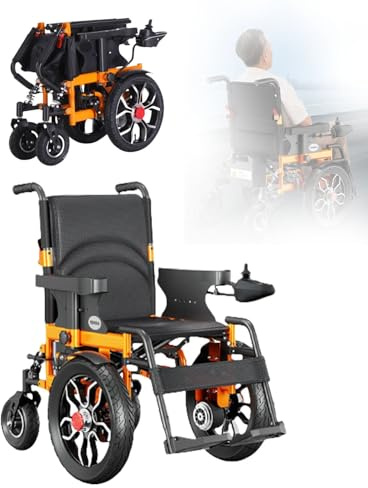 Silla De Ruedas Eléctrica Para Adultos, Plegable Todo El Terreno Silla De Ruedas Eléctrica Para Ancianos,Con Joystick De Fácil Manejo,Seguras Y Fáciles De Conducir Para 30A