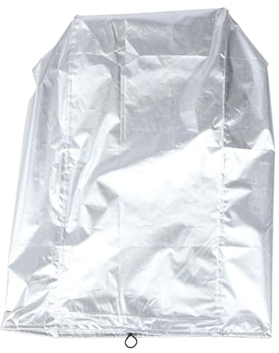 BUGUUYO Copertura Uso Tutto L'Anno per Colonnina Elettrica in Poliestere Argento Resistente a Intemperie Protezione per Prese da Esterno