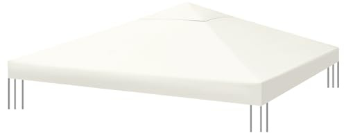 Sekey Ersatzdach für Pavillon 3x3 m – 1000D wasserdichtes Polyester mit doppelter PU-Beschichtung, 2,98 x 2,98 m Ersatzdach – passend für Gartenpavillon 3 x 3 m,Beige